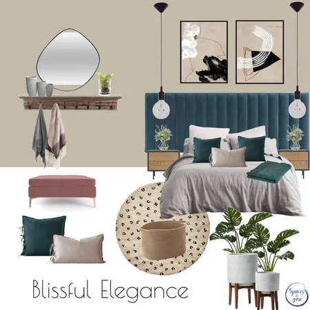 Teal Elegance bedroom Interior Design Mood Board by Spaces&You on Style Sourcebook