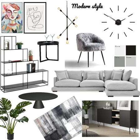 living room - modern Interior Design Mood Board by Daria Pea on Style Sourcebook