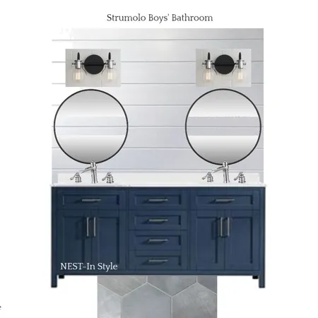 Strumolo Boys Bathroom Interior Design Mood Board by Nest In-Style on Style Sourcebook