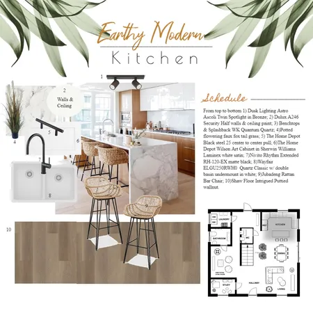 Earthy Modern Sample Board Interior Design Mood Board by Kristine Rose Ast on Style Sourcebook