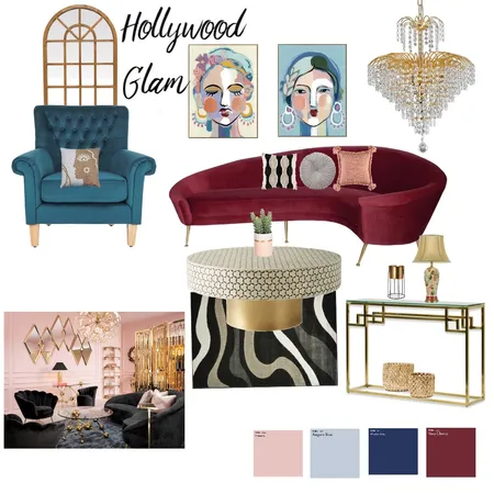 Hollywood glam Interior Design Mood Board by Sapna Dhankani on Style Sourcebook