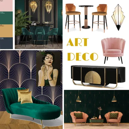 Art Deco 3 Interior Design Mood Board by WilgaInteriors on Style Sourcebook