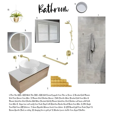 Sample Board bathroom Interior Design Mood Board by JacindaM on Style Sourcebook