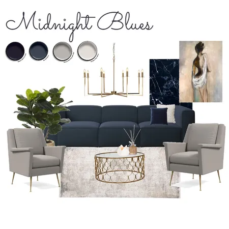 Midnight Blues Interior Design Mood Board by nourtareka on Style Sourcebook