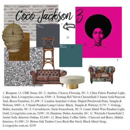Coco Jackson 3 Interior Design Mood Board by Home Styling Melbourne on Style Sourcebook