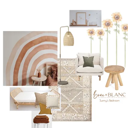 Sunny's Bedroom Interior Design Mood Board by bone + blanc interior design studio on Style Sourcebook