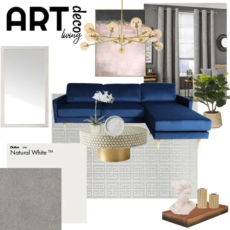 Art Deco Living Interior Design Mood Board by alessasalazar on Style Sourcebook