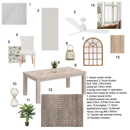 Dining room Interior Design Mood Board by Nicky Mason on Style Sourcebook