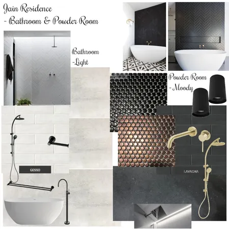 Jain Residence - Bathroom & Powder Interior Design Mood Board by klaudiamj on Style Sourcebook