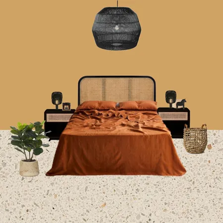 Ocra Bedroom Interior Design Mood Board by ADesignAlice on Style Sourcebook