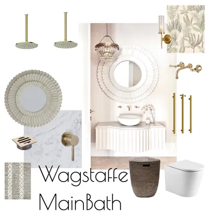 Wagstaffe Main Bathroom Interior Design Mood Board by Porch and Butler on Style Sourcebook
