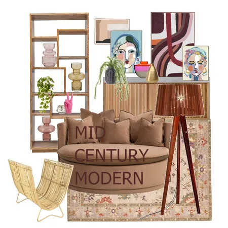 Mid Century Modern Interior Design Mood Board by WHAT MRS WHITE DID on Style Sourcebook