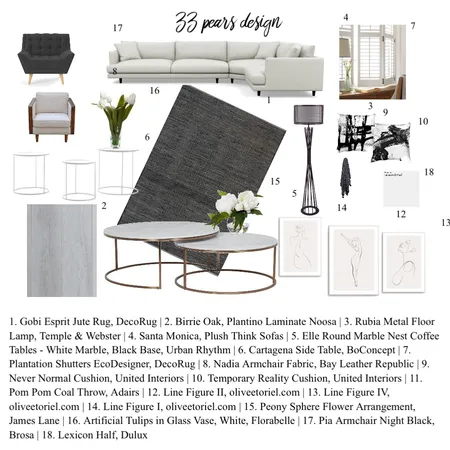 Module Nine Interior Design Mood Board by 33 Pears on Style Sourcebook