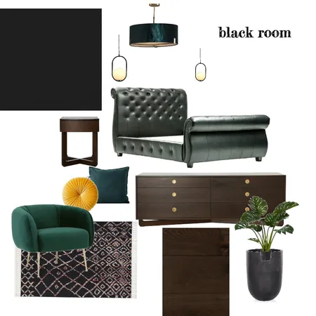 black room 1 Interior Design Mood Board by 3 Boxes on Style Sourcebook