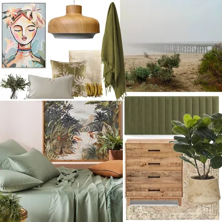 Green Bedroom Interior Design Mood Board by Plants By Bela on Style Sourcebook