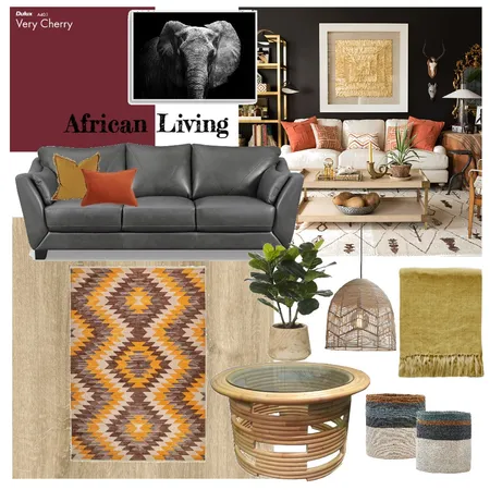 African Living Room Interior Design Mood Board by HannahDor on Style Sourcebook