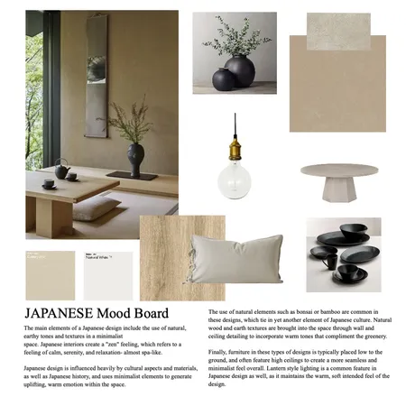 Japanese Moodboard Interior Design Mood Board by Sunday Folk Design Co. on Style Sourcebook