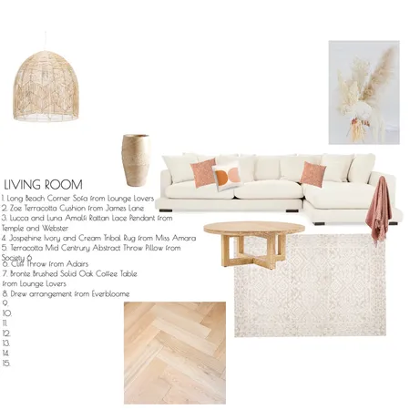 Living Room Module 9 Interior Design Mood Board by Anna Dalton on Style Sourcebook