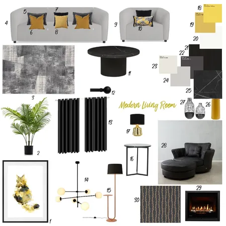 Sample Board Living Room Interior Design Mood Board by asmaath on Style Sourcebook