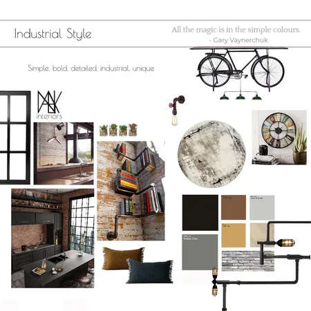 Industrial Interior Design Mood Board by layanainteriors on Style Sourcebook
