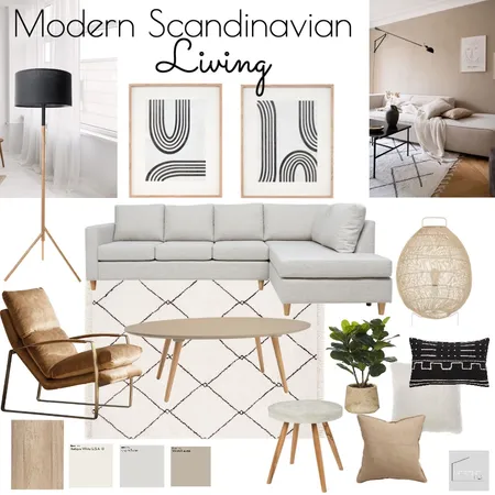 Scandinavian Living Room Interior Design Mood Board by serenehomedesign on Style Sourcebook