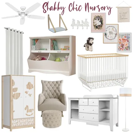 Shabby Chic Nursery Interior Design Mood Board by Alvin Biene on Style Sourcebook