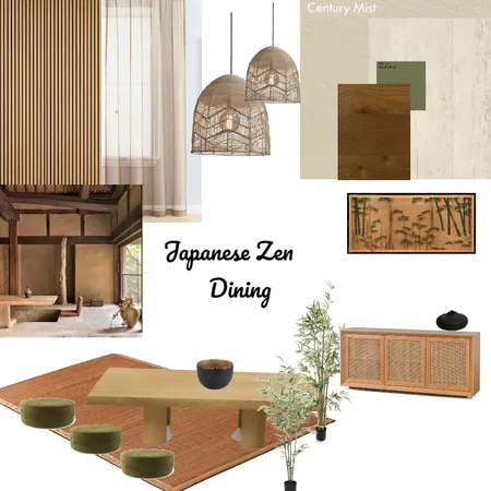 Japanese Dining  Room Interior Design Mood Board by Allison Armstrong on Style Sourcebook