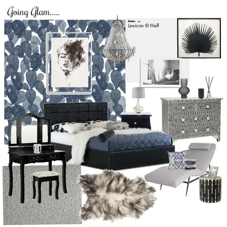 Glam Ms Z Bedroom Interior Design Mood Board by Bridget Davies on Style Sourcebook