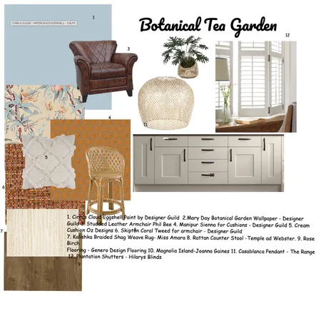 Botanical Tea Garden Interior Design Mood Board by Kerry-Jayne on Style Sourcebook