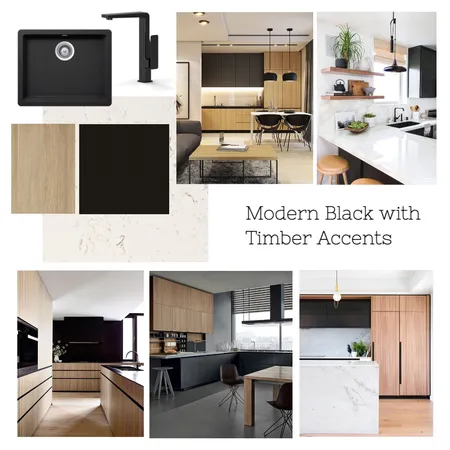 Modern Black with Timber Accents Interior Design Mood Board by Samantha McClymont on Style Sourcebook