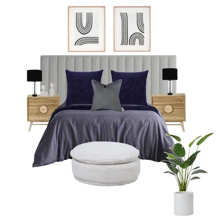 Navy Guest Bedroom Interior Design Mood Board by BY STEPHANIE INTERIORS on Style Sourcebook
