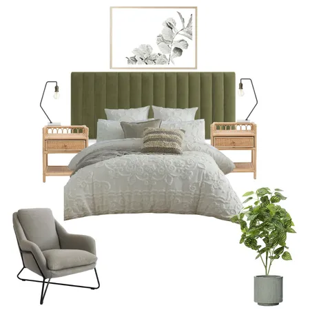 Olive Green Master Interior Design Mood Board by BY STEPHANIE INTERIORS on Style Sourcebook
