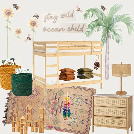 Shared unisex kids bedroom Interior Design Mood Board by Ashfoot Collective on Style Sourcebook
