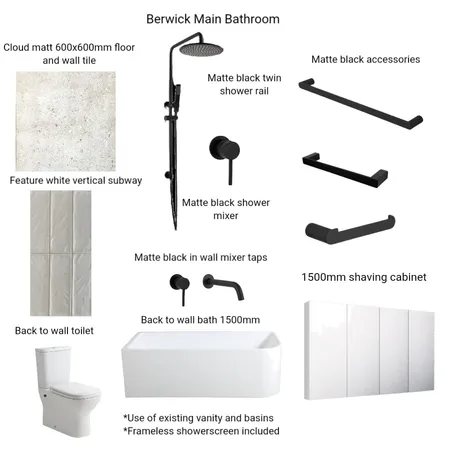 Berwick main Interior Design Mood Board by Hilite Bathrooms on Style Sourcebook