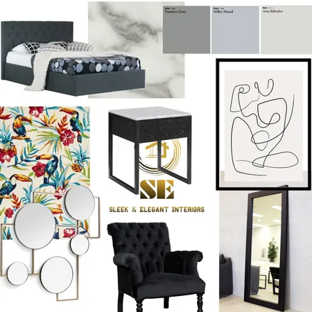 Black Bedroom | Tropical Room Interior Design Mood Board by Pulkit80100 on Style Sourcebook