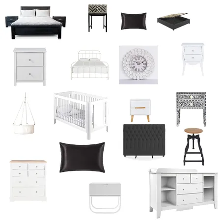 Texture (Bedroom-Black v White) Interior Design Mood Board by Designgirl08 on Style Sourcebook