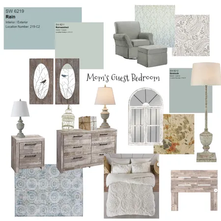 Guest Bedroom Modern Farmhouse Interior Design Mood Board by Repurposed Interiors on Style Sourcebook