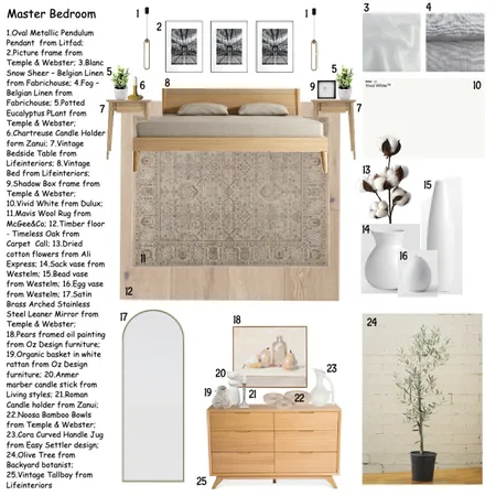 Southbank Master Bedroom Interior Design Mood Board by dariastudios on Style Sourcebook