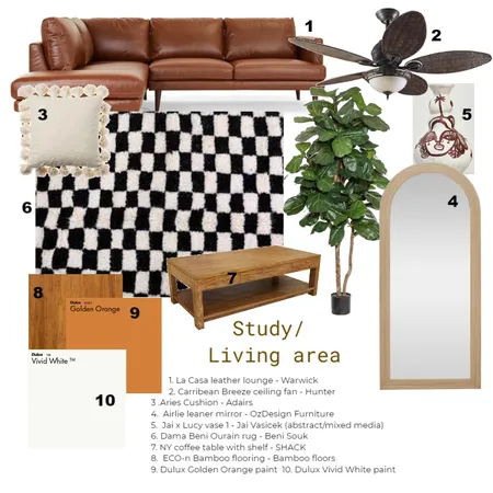 Study/Living area Interior Design Mood Board by NicoleGhirardelli on Style Sourcebook