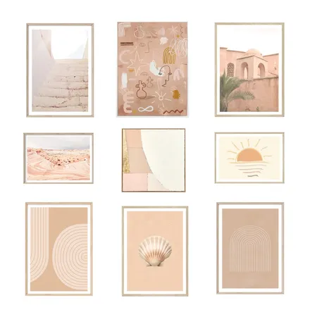 peach toned paintings Interior Design Mood Board by Steph Nereece on Style Sourcebook