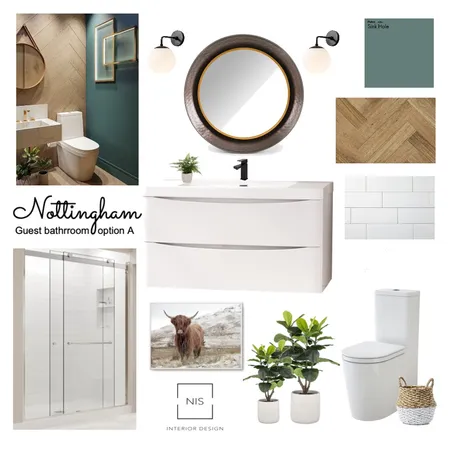 Nottingham Guest Bathroom (option A) Interior Design Mood Board by Nis Interiors on Style Sourcebook