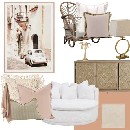 Peach and Pink Interior Design Mood Board by laurenseddon on Style Sourcebook