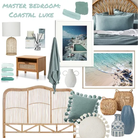 Coastal Luxe Master Bedroom Styling Interior Design Mood Board by ellie.hargreaves94 on Style Sourcebook