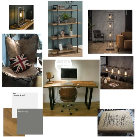 Industrial Style study room Interior Design Mood Board by SusanneB on Style Sourcebook