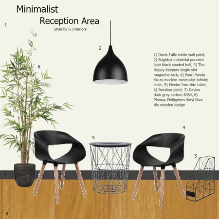 Minimalist Reception Area Interior Design Mood Board by Gia123 on Style Sourcebook