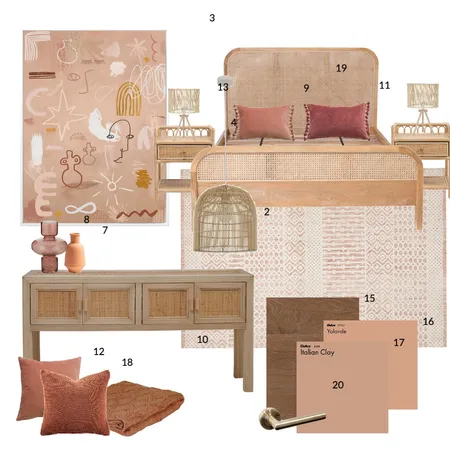 Peach & Pink Interior Design Mood Board by loumacID on Style Sourcebook