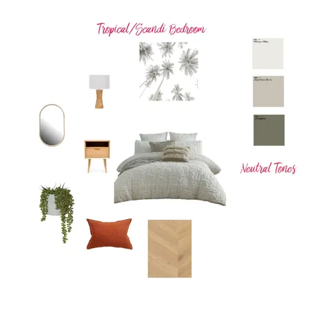 Tropical/Scandi Bedroom Interior Design Mood Board by kathymorin on Style Sourcebook