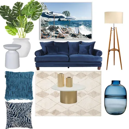 Bleu Living Room Interior Design Mood Board by Rooleyes on Style Sourcebook