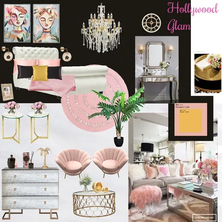 Hollywood Glam with clock Interior Design Mood Board by Giang Nguyen on Style Sourcebook
