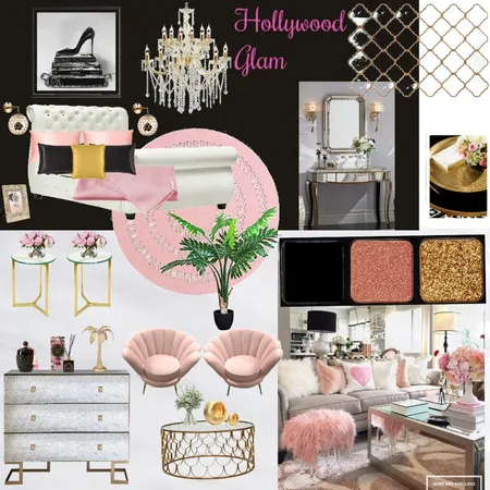 Hollywood Glam with shoe art and new palette Interior Design Mood Board by Giang Nguyen on Style Sourcebook